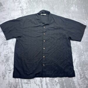 Tommy‎ Bahama King of the Green Silk Button Up Shirt Crown Martini L Cocktail